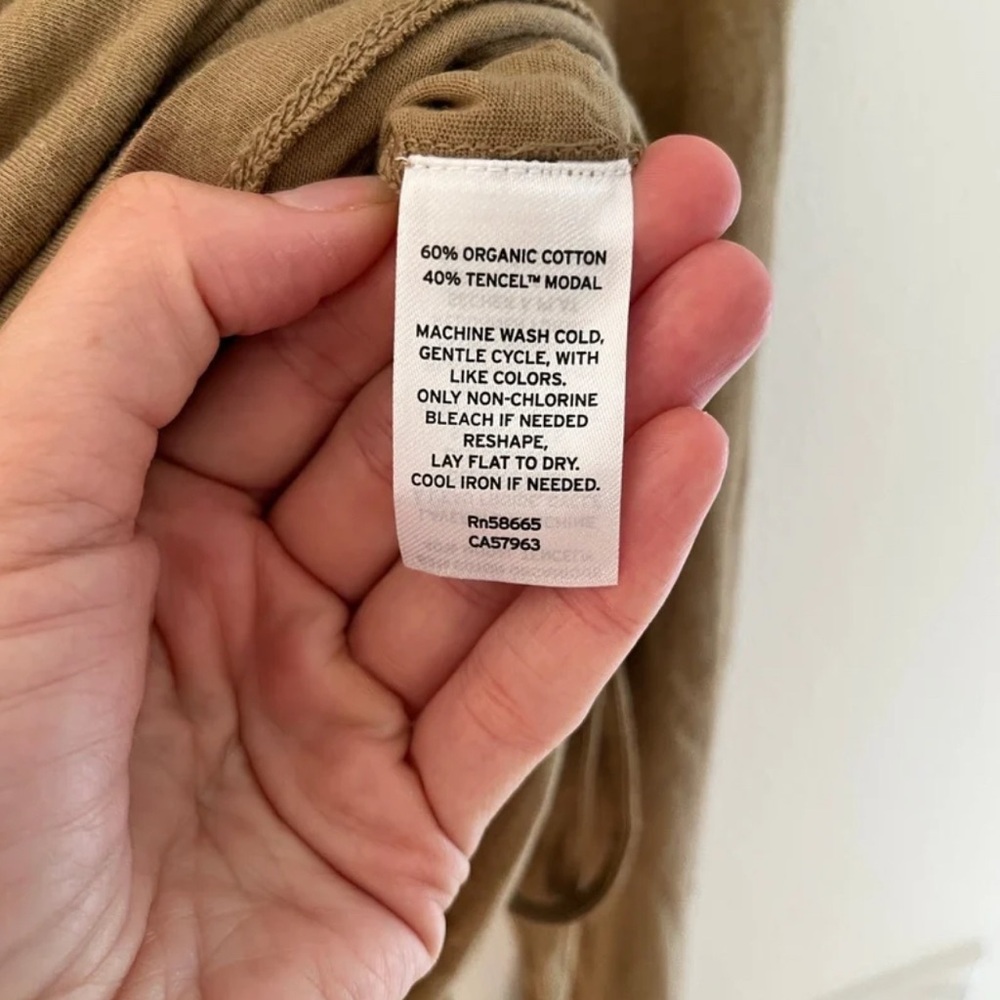 Open Edit Tan Long Sleeve Crop Top - Picture 5 of 6